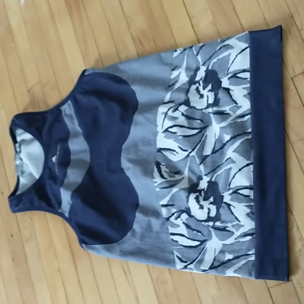 Adidas by Stella McCartney Barricade Seamless Tank Top In Night Indigo Medium